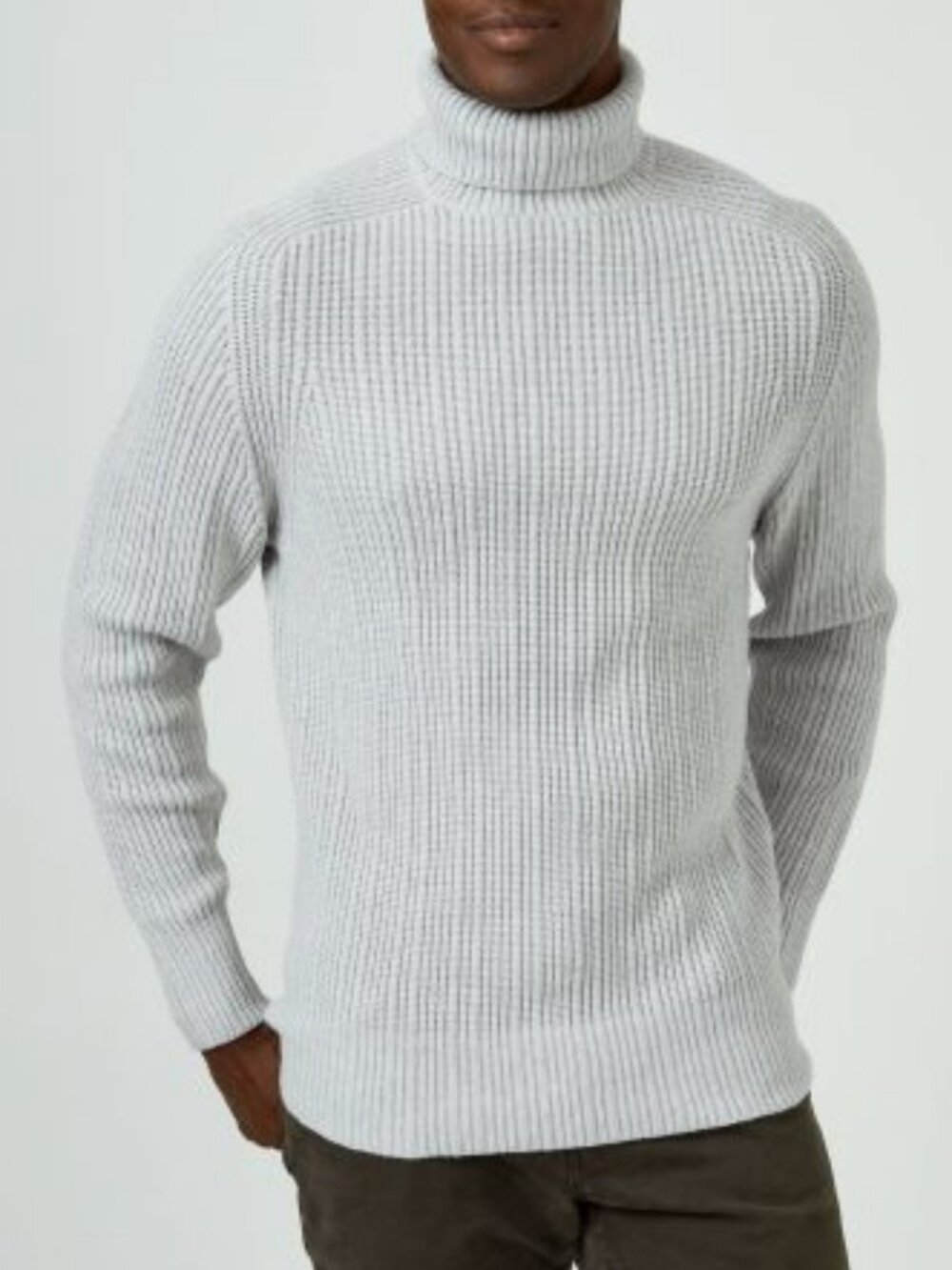 7 Diamonds Twin City XL Grey Turtleneck Sweater X-Large Soft Sweater Pullover